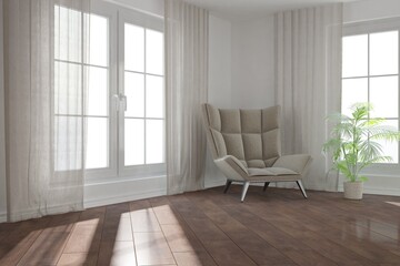 Modern interior design. 3D illustration