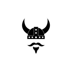 Fototapeta premium Viking helmet vector illustration for icons, symbols or logos. viking face logo