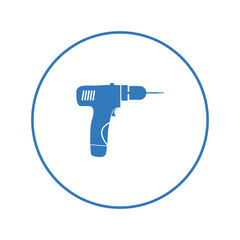 Construction hand drill machine icon | Circle version icon |