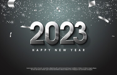 2023 new year, happy new year with number