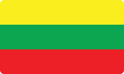 Flag of Lithuania , vector illustration