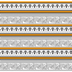 boader bold style design Repeat, multi colored decorated hand drawn rendered traced ornamental all over base background repeat pattern geometrical texture border ethnic Design