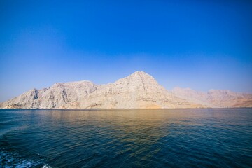 Sea and mountains in Oman, Middle East Sea and Mountains.