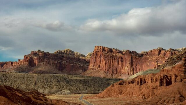 Capitol Reef National Park Navajo Knobs Time Lapse 
