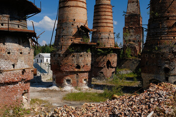 Ruins of old marble kilns
