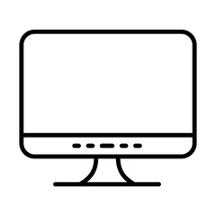 Imac, Monitor Icon Logo Design Vector Template Illustration Sign And Symbol Pixels Perfect