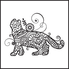 Vector illustration decorative Animal on white background