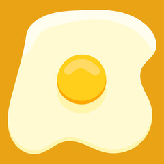Vector illustration of scrambled eggs in a flat style.