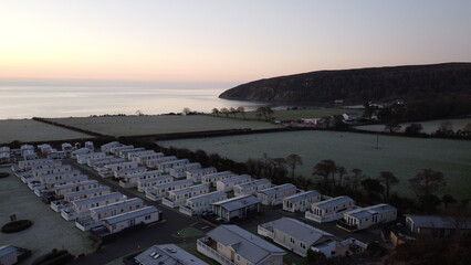 Obraz premium Llanbedrog campsite and headland
