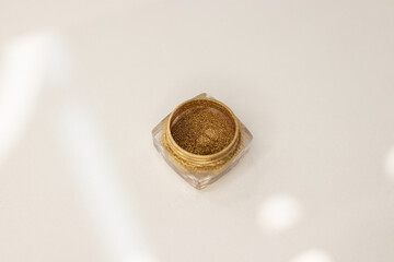 Golden sequins for nails and body. Glitter can be used on nails and body. Glitter for manicure, pedicure and body. 