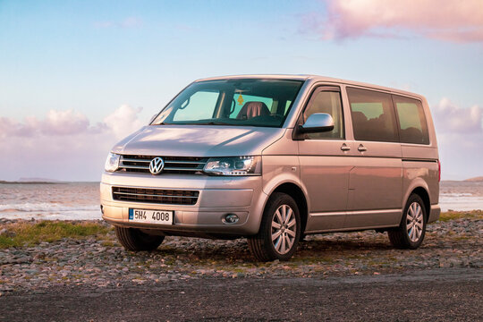 Galway, IRELAND - OCTOBER 2022: Volkswagen Transporter California symbol. Volkswagen Group, is a German automotive manufacturer headquartered in Wolfsburg, Germany.