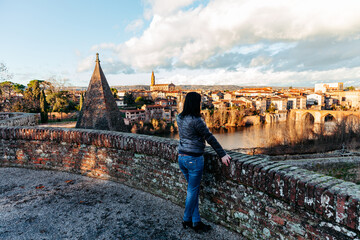Nature, sights, architecture and life of the city of Albi in France
