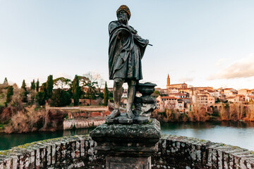 Nature, sights, architecture and life of the city of Albi in France