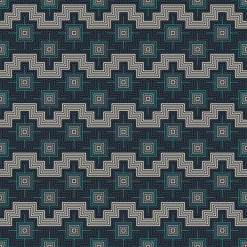 Chakana inca crosses seamless pattern. Ethnic embroidery print. Ornamental folk wallpaper. Native american ornament