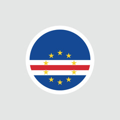 Flag of Cape Verde. Cape Verdian striped flag with a ring of 10 stars. Symbol of the Republic of Cape Verde.