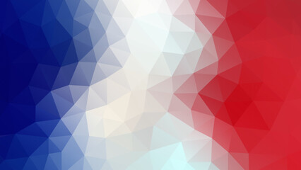 Fototapeta premium Vector low poly flag of France