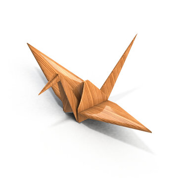 Origami Tsuru Wood