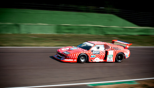 BMW M1 Vintage Car Racing On Track Old Fashioned Motor Sport