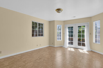 Master bedroom with doors