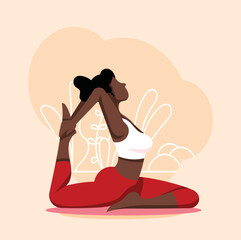 Woman in lotus position, in love, heart. Yoga pose. daydrink win. desigion scale