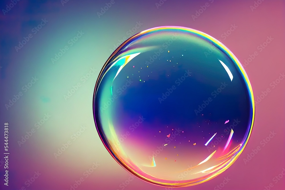 Poster soap bubble background best bubble fizz background with colourful shiny rainbow reflection texture w