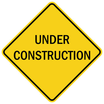 Road construction sign and label