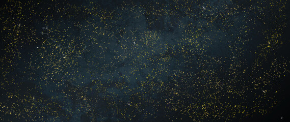 Abstract luxury art background with hand drawn starry sky in the form of golden drops. Vector banner for wallpaper design, decor, packaging, textile, interior design, fabric.