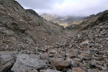 Pyrenees, Carros de Foc hiking tour. A week long hike from hut to hut on a natural scenery with lakes, mountains and amazing flora and fauna.
