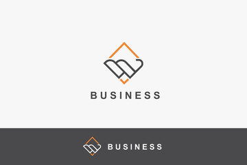 Illustration vector graphic of letter W minimalist modern logo