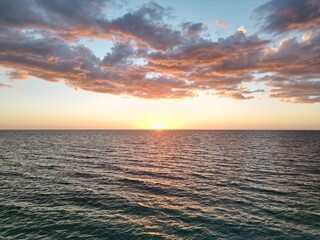 sunset over the ocean