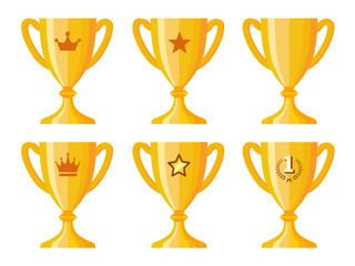 Golden trophy vector design set used for awards ceremony,
시상식에 쓰이는 골든트로피 벡터디자인세트