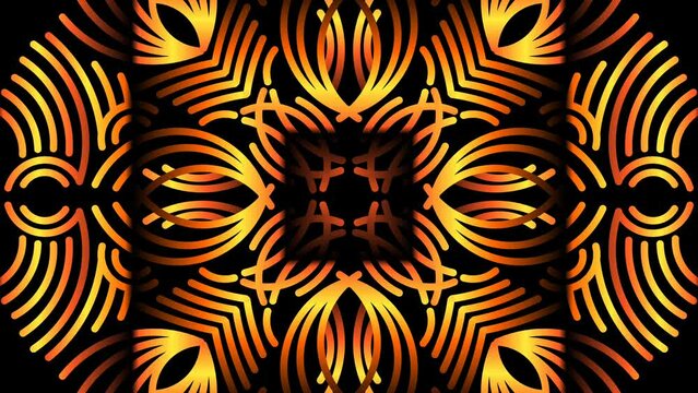 luxurious motion graphic colourful  caleidoscope line art pattern of indonesian culture traditional batik  for  commercial ads