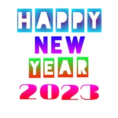 Happy new year 2023 greeting card