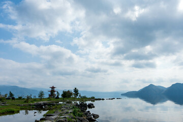 北海道・洞爺湖の浮見堂公園の絶景