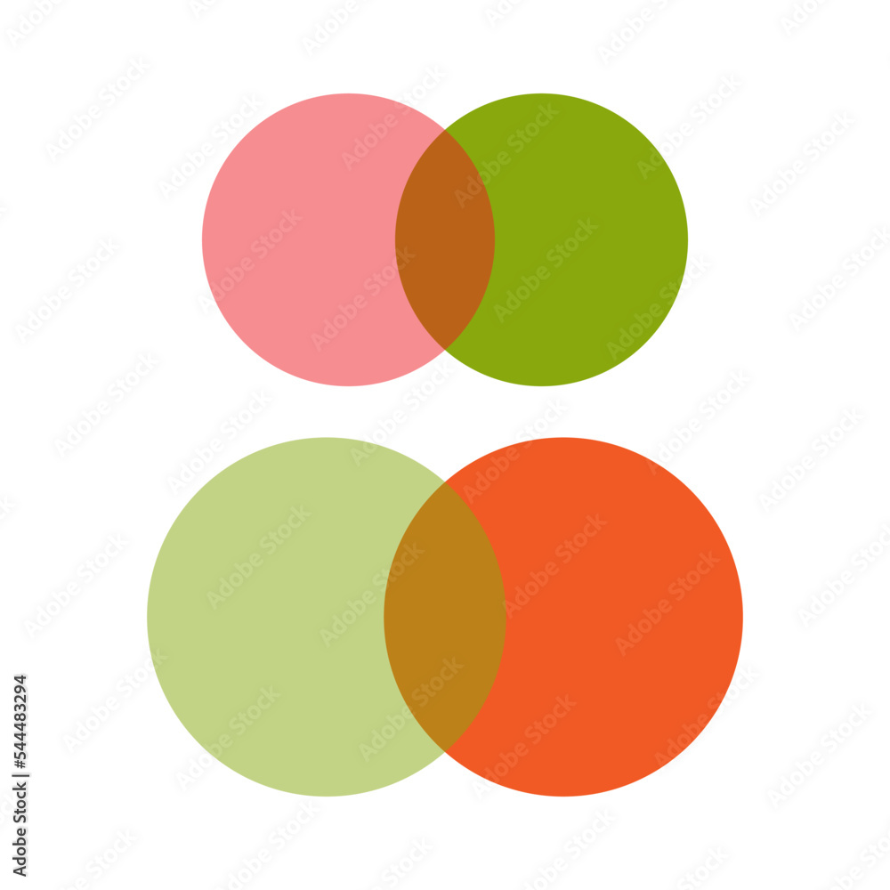 Aufkleber two colored circles. infographic element. infographic design layout. business graph template. vector