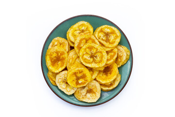 Banana stuffed with tamarind. Fruit snack