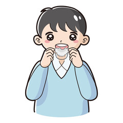 子どもの歯科矯正器具のイラスト