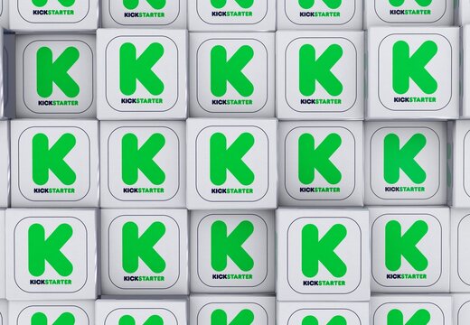 kickstarter, social media background