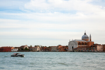 Fototapeta na wymiar Church of the Most Holy Redeemer. Venice landscape, Italy