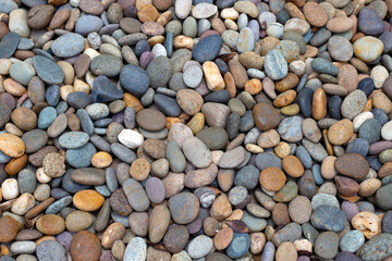 Pebbles, sea stones for background