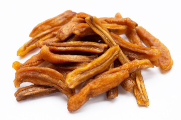 Sun dried banana. Fruit snack