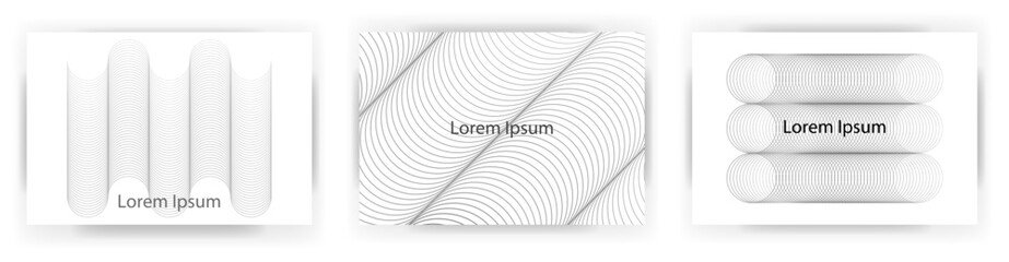 Postcard/はがきテンプレート/グラデーションラインアート/DM/ポストカード/名刺デザインの　テンプレートセット