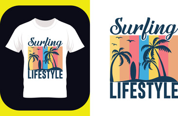 Surfing Lifestyle t shirt design, Posters, Greeting Cards, T-shirt design with typography