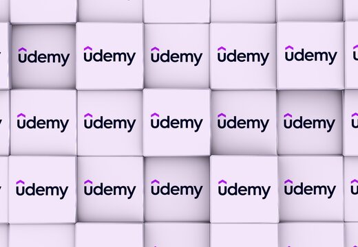 Udemy, social media background