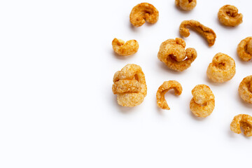 Fototapeta premium Crispy pork rinds or pork snack.