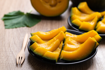 Japanese pumpkin or Kabocha ready to eating