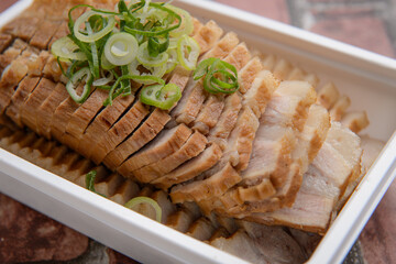 Pork Lunch Boxes Packed for Delivery Service