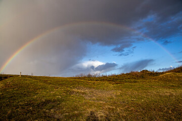 rainbow over the meadow