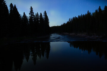 river at night