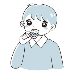 子どもの歯科矯正器具のイラスト